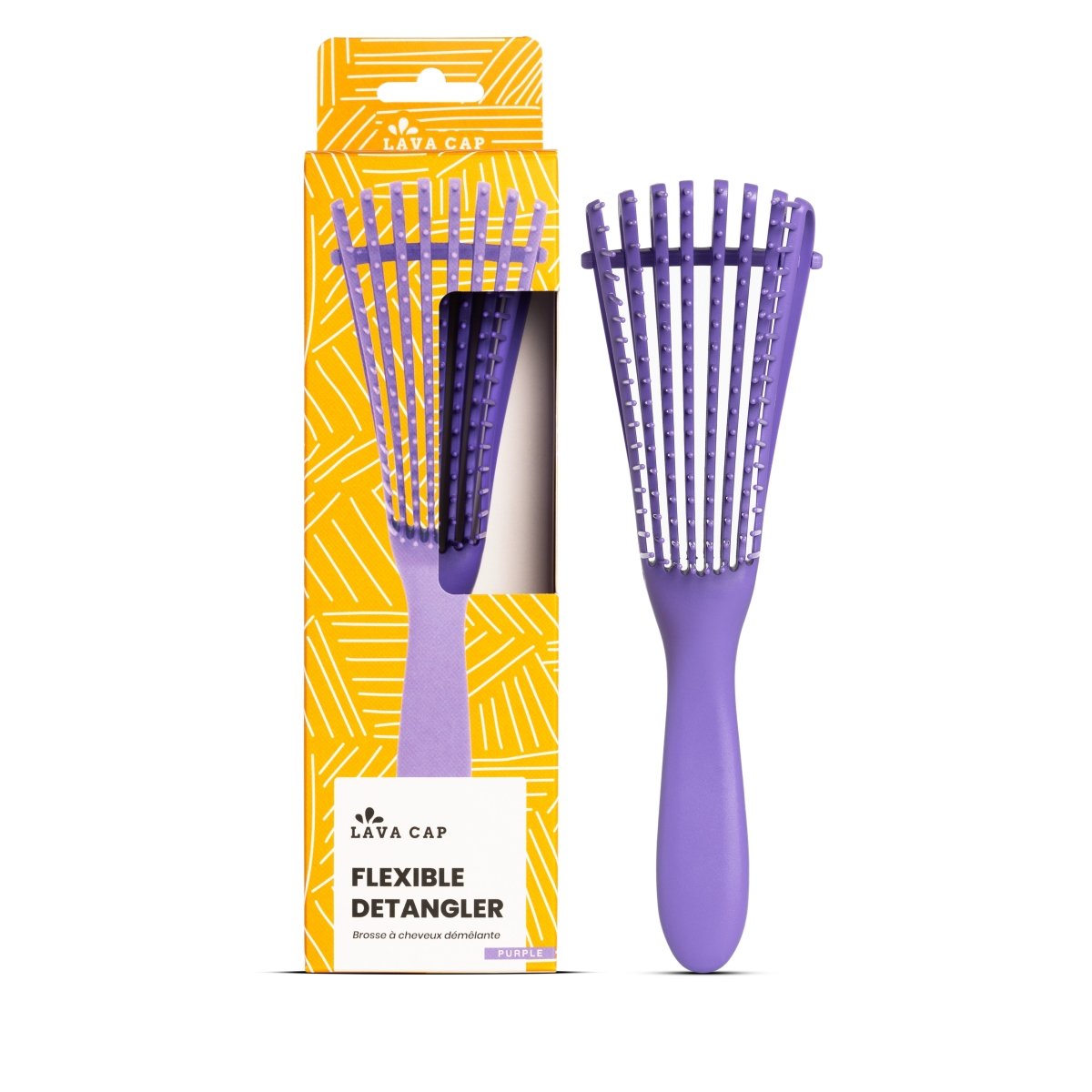 Flexible Detangler Hairbrush - Lava Cap