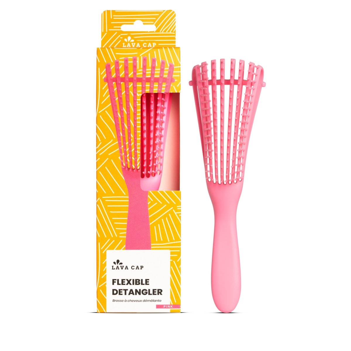Flexible Detangler Hairbrush - Lava Cap