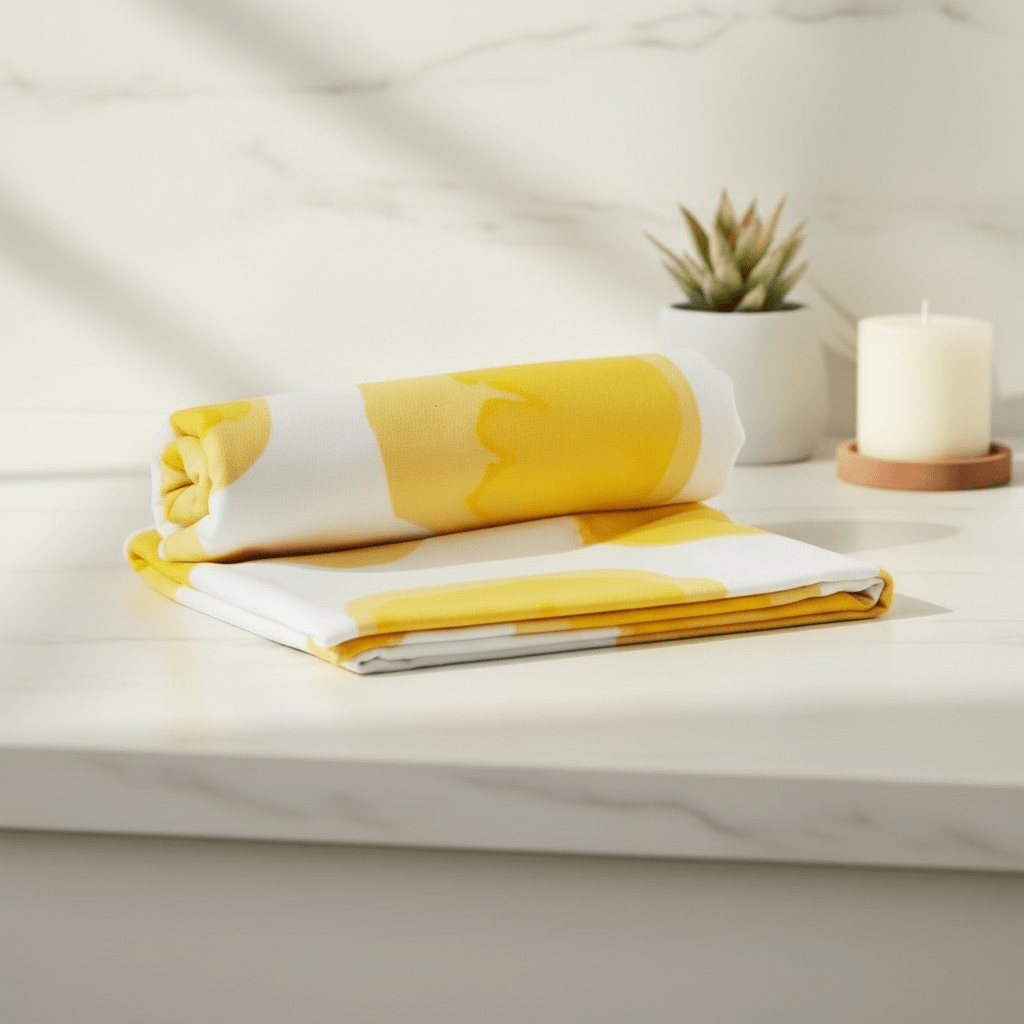 Premium Microfibre Hair Towel | Amber Bubbles - Lava Cap