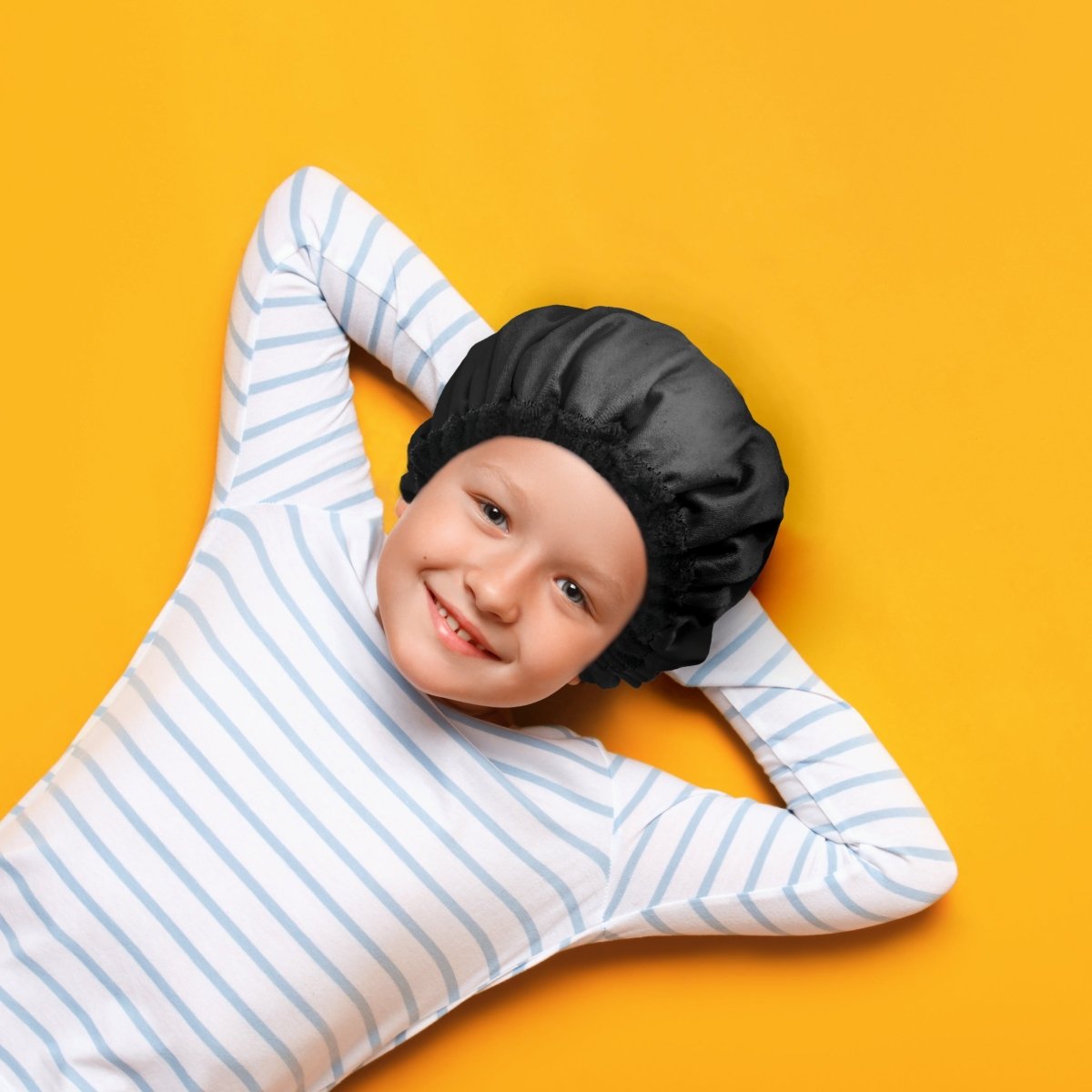 Black Onyx Lava Cap MINI + Flexible Detangler | Hot Conditioning Steamer Cap Kit for Kids - Lava Cap