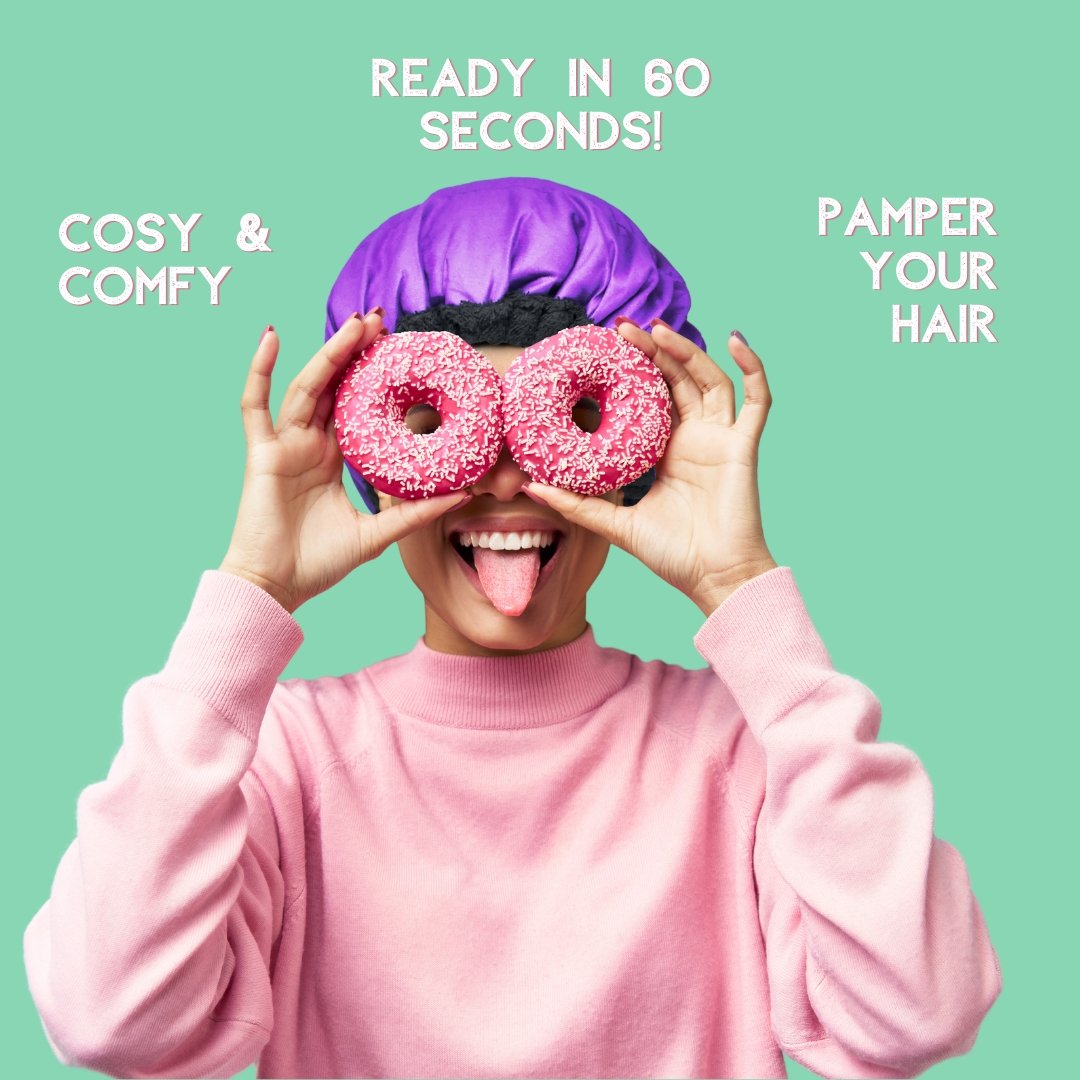 Jacaranda Lava Cap + Palm Pebble | Hot Conditioning Steamer Cap Kit - Lava Cap