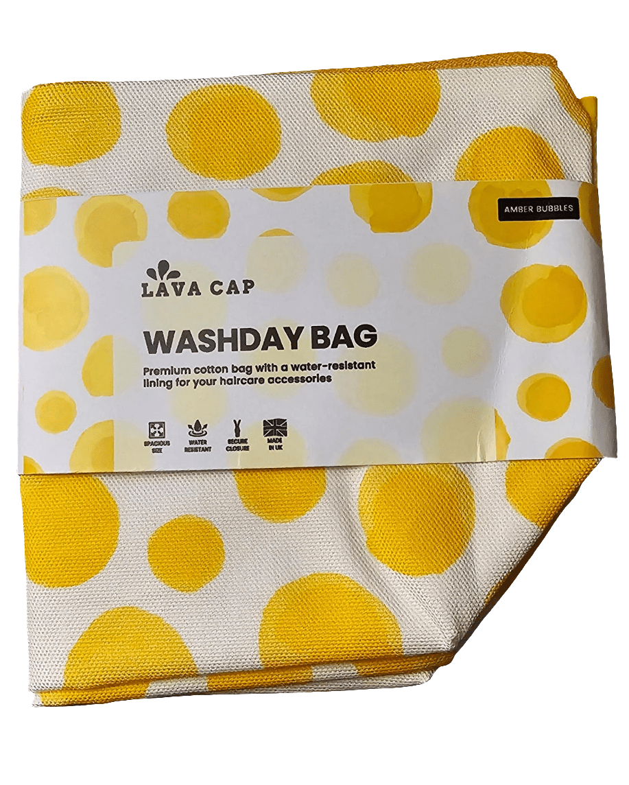 Premium Cotton Washday Bag | Amber Bubbles - Lava Cap