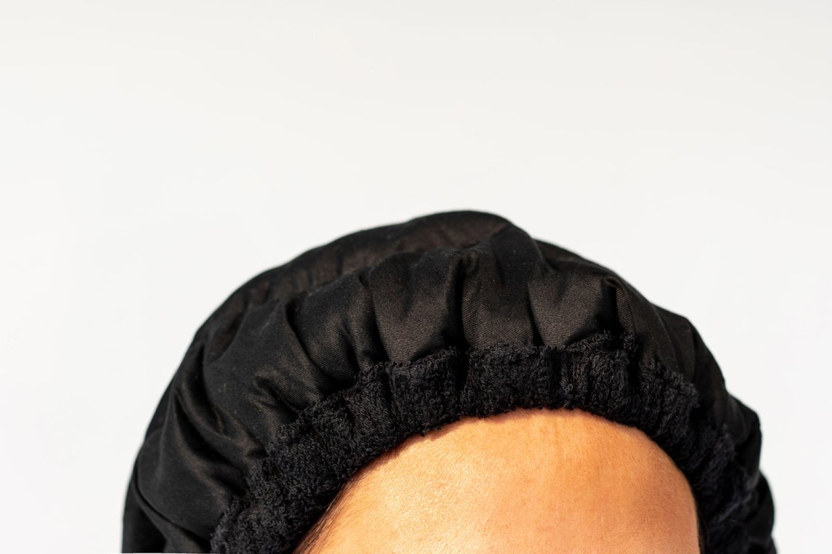 Black Onyx Lava Cap + Scalp Massager | Hot Conditioning Steamer Cap Kit - Lava Cap