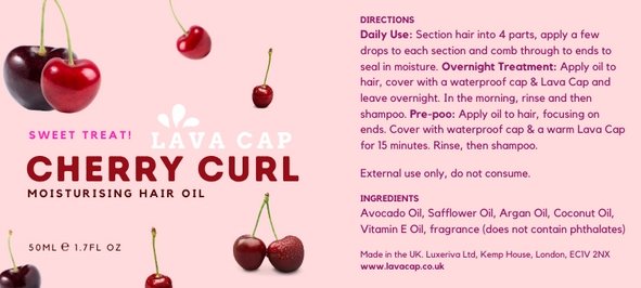 CHERRY CURL Moisturising Hair Oil - Lava Cap