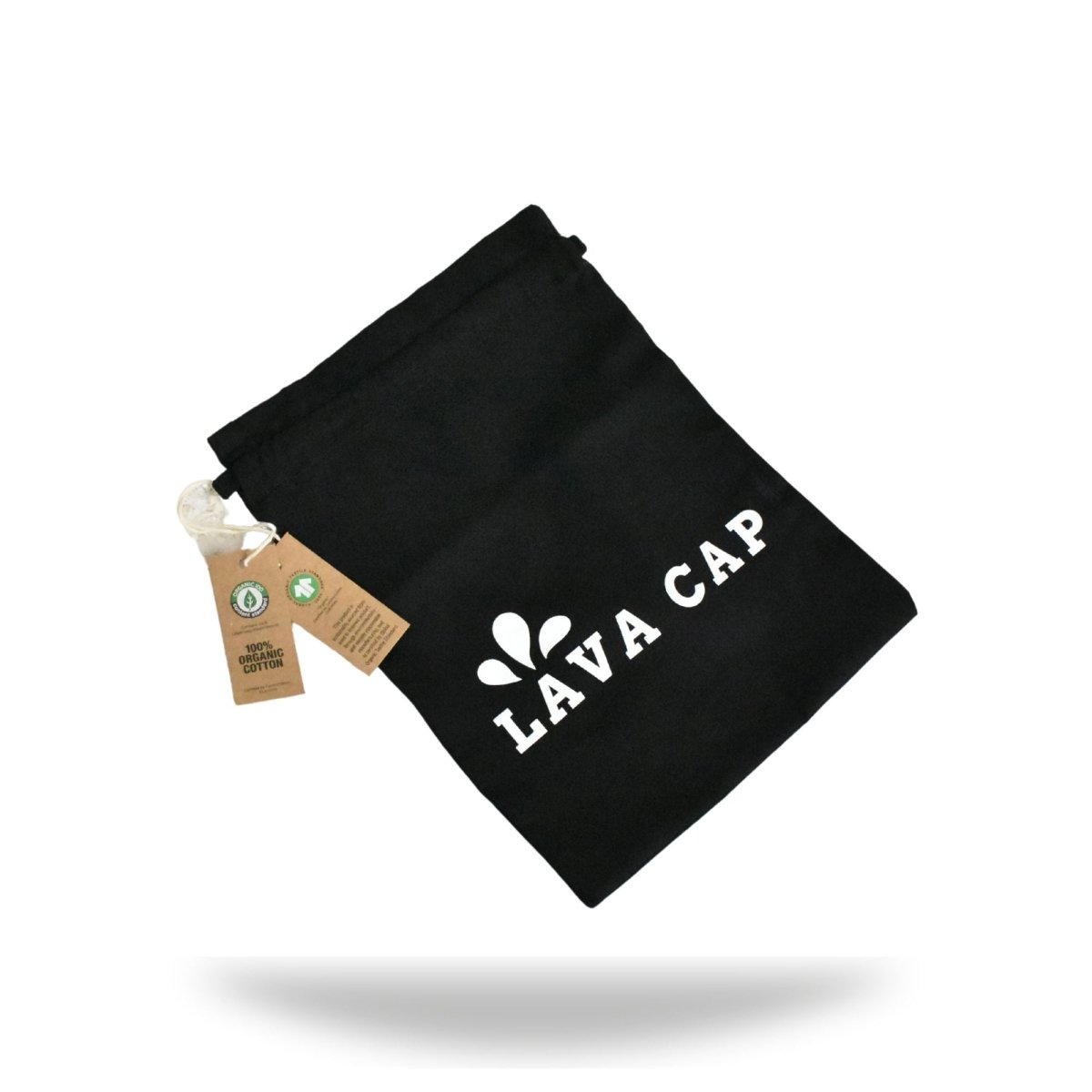 Organic Cotton Draw Cord Pouch Dust Bag - Lava Cap