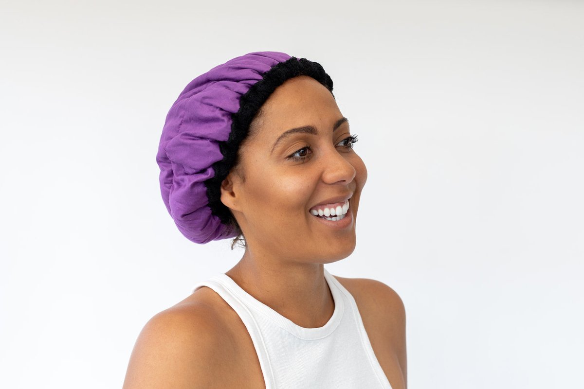 Purple Jacaranda Lava Cap + Flexible Detangler | Hot Conditioning Steamer Cap Kit - Lava Cap