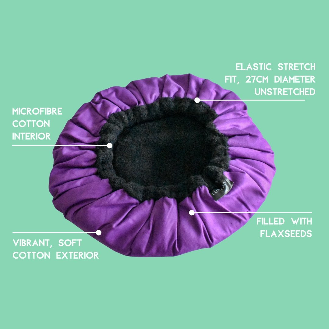 Purple Jacaranda Lava Cap + Purple Scalp Massager | Hot Conditioning Steamer Cap Kit - Lava Cap