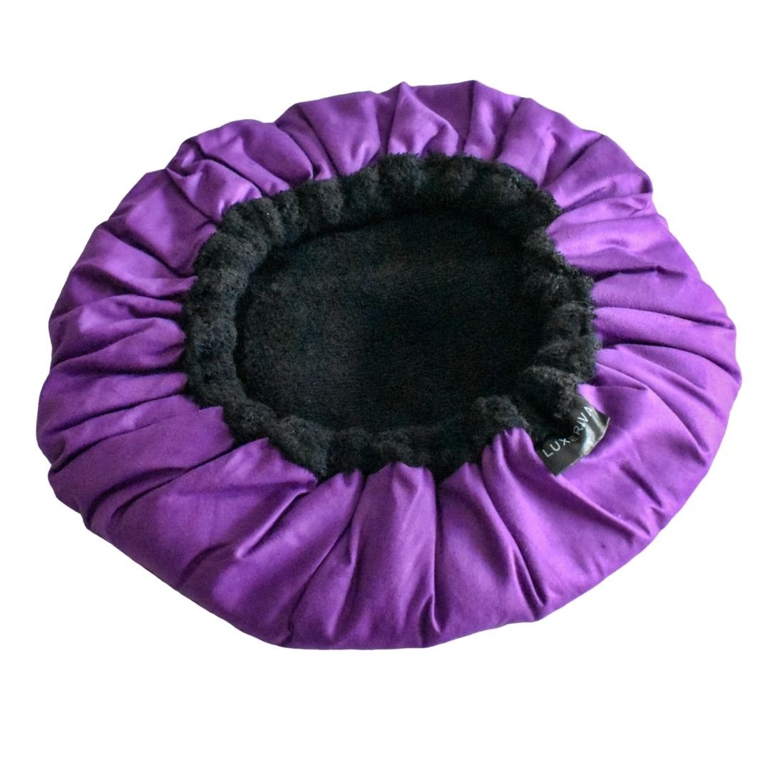 Purple Jacaranda Lava Cap + Purple Scalp Massager | Hot Conditioning Steamer Cap Kit - Lava Cap