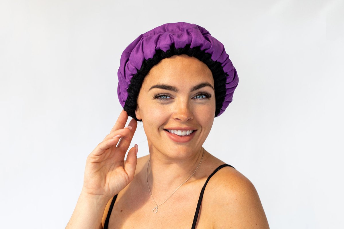Purple Jacaranda Lava Cap + Scalp Massager | Hot Conditioning Steamer Cap Kit - Lava Cap
