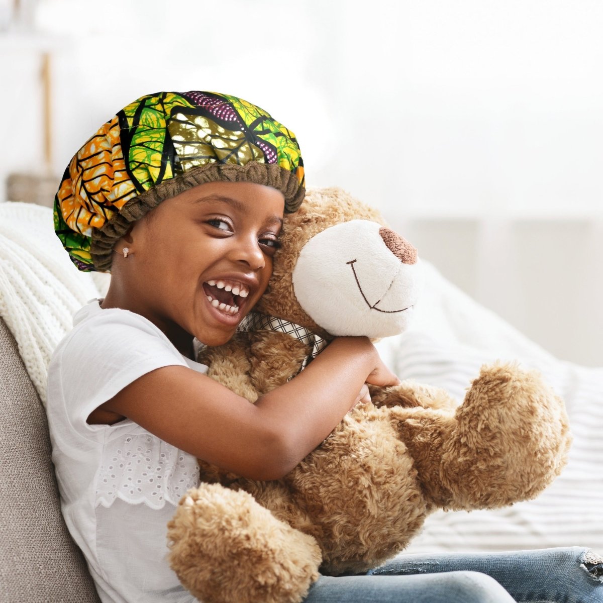 Tropikara Lava Cap MINI + Palm Pebble Detangler | Hot Conditioning Steamer Cap Kit for Kids - Lava Cap