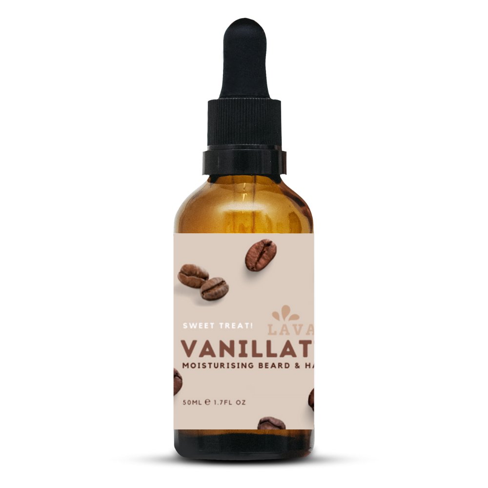 VANILLATTE Moisturising Beard & Hair Oil - Lava Cap