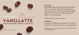 VANILLATTE Moisturising Beard & Hair Oil - Lava Cap