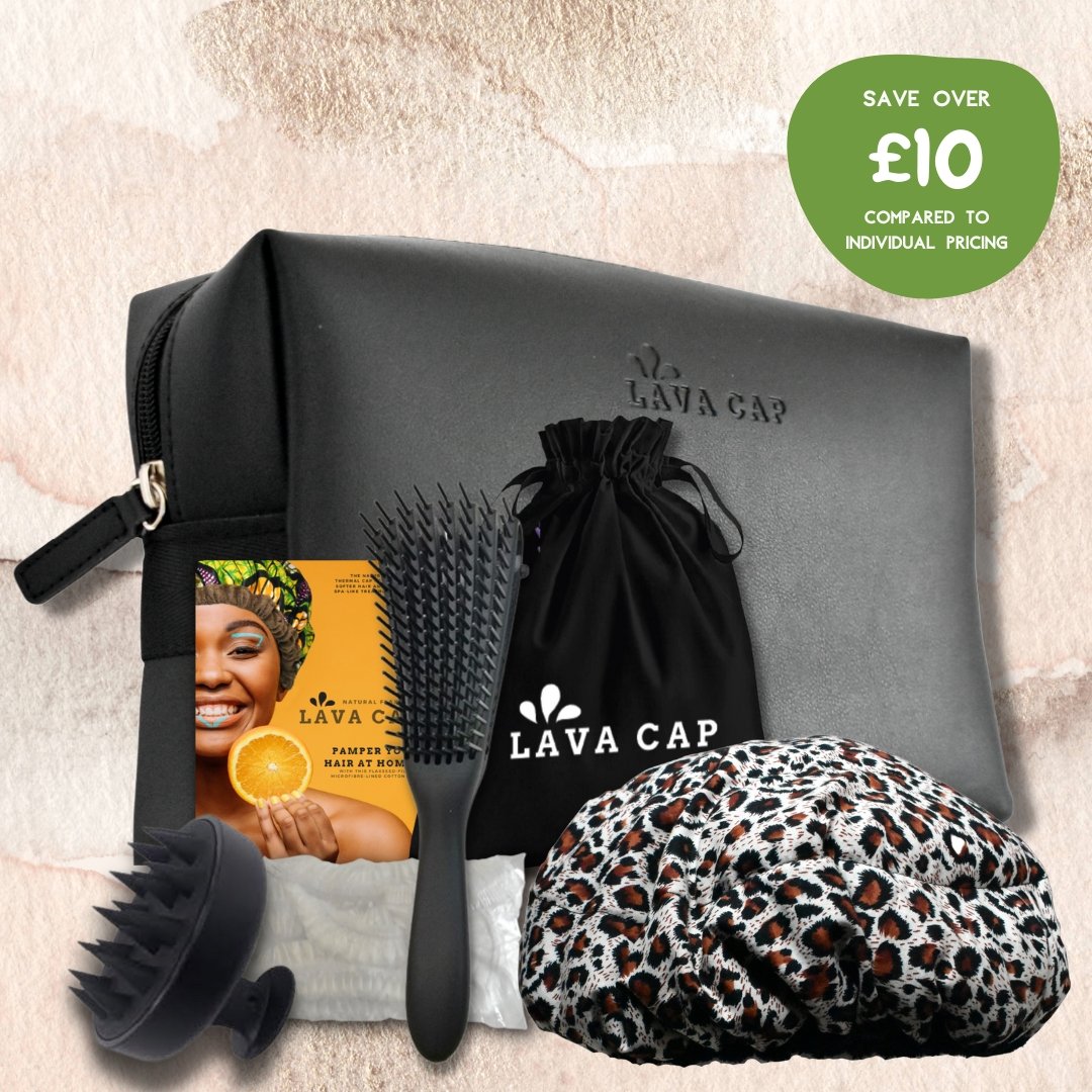 Washday Heat Cap & Washbag Set - Safari Coal - Lava Cap