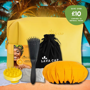 Washday Heat Cap & Washbag Set - Sunflower - Lava Cap