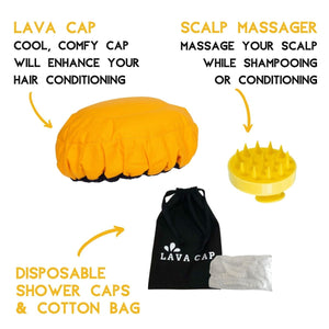 Washday Heat Cap & Washbag Set - Sunflower - Lava Cap